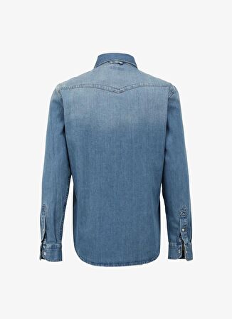 Lee Cooper Slim Fit Erkek Denim Gömlek 242 LCM 141002 WOLKER MELORA DB LIG