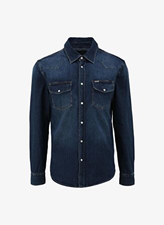 Lee Cooper Slim Fit Erkek Denim Gömlek 242 LCM 141003 WOLKER MELORA DB MID