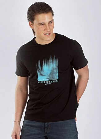 Lee Cooper Yuvarlak Yaka Siyah Erkek T-Shirt 242 LCM 242003 ALVIN SİYAH