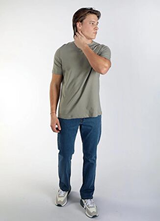 Lee Cooper Yuvarlak Yaka Haki Erkek T-Shirt 242 LCM 242010 MARELO HAKİ