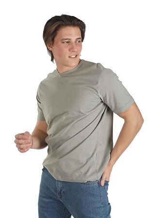 Lee Cooper Yuvarlak Yaka Haki Erkek T-Shirt 242 LCM 242010 MARELO HAKİ