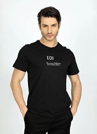 Lee Cooper Yuvarlak Yaka Siyah Erkek T-Shirt 242 LCM 242013 DESAV SİYAH