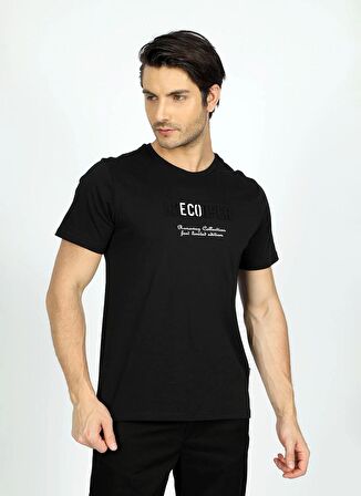 Lee Cooper Yuvarlak Yaka Siyah Erkek T-Shirt 242 LCM 242013 DESAV SİYAH