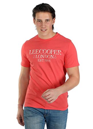 Lee Cooper Yuvarlak Yaka Turuncu Erkek T-Shirt 242 LCM 242016 CADOR MERCAN