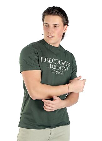 Lee Cooper Yuvarlak Yaka Yeşil Erkek T-Shirt 242 LCM 242016 CADOR ZÜMRÜT YEŞİLİ