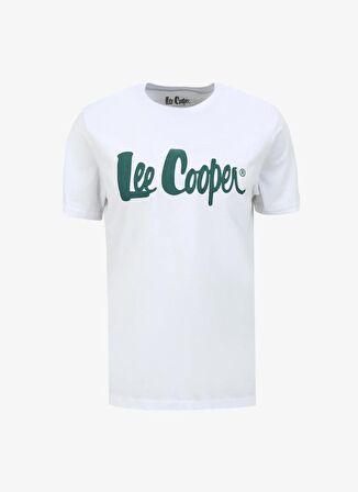 Lee Cooper Yuvarlak Yaka Beyaz Erkek T-Shirt 242 LCM 242017 LONDONLOGO BEYAZ-Y
