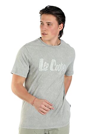 Lee Cooper Yuvarlak Yaka Haki Erkek T-Shirt 242 LCM 242018 NEW DRAWING A. HAKİ