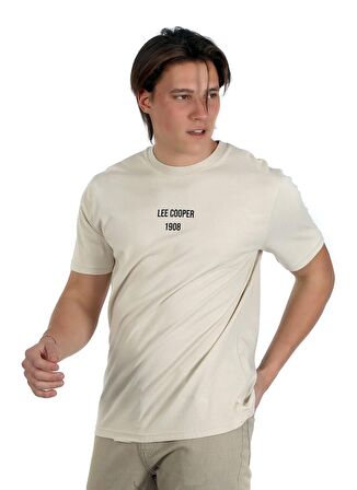 Lee Cooper Yuvarlak Yaka Taş Erkek T-Shirt 242 LCM 242020 ARTAUD TAŞ