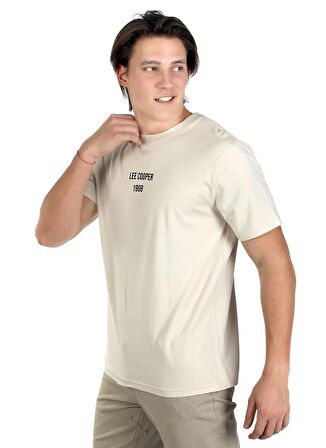 Lee Cooper Yuvarlak Yaka Taş Erkek T-Shirt 242 LCM 242020 ARTAUD TAŞ