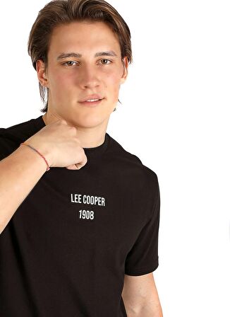 Lee Cooper Yuvarlak Yaka Siyah Erkek T-Shirt 242 LCM 242020 ARTAUD SİYAH
