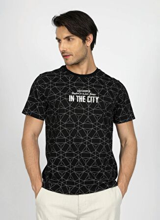 Lee Cooper Yuvarlak Yaka Siyah Erkek T-Shirt 242 LCM 242021 CITREL SİYAH