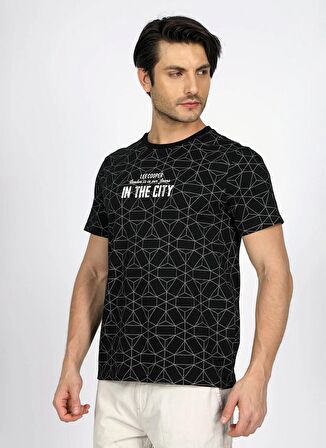 Lee Cooper Yuvarlak Yaka Siyah Erkek T-Shirt 242 LCM 242021 CITREL SİYAH