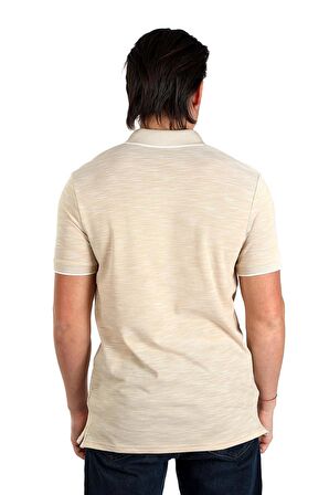 New Jake Erkek Pike Polo Yaka T-Shırt Bej