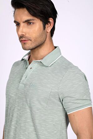 New Jake Erkek Pike Polo Yaka T-Shırt Pastel Yeşili