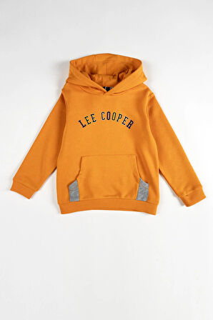 Brian Erkek Çocuk Kapüşonlu Sweatshirt Turuncu