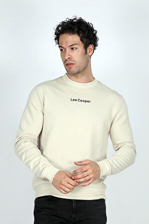 Dorre Erkek O Yaka Sweatshirt Ekru