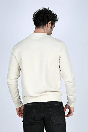 Dorre Erkek O Yaka Sweatshirt Ekru