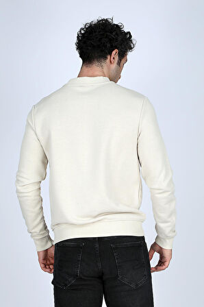 Dorre Erkek O Yaka Sweatshirt Ekru