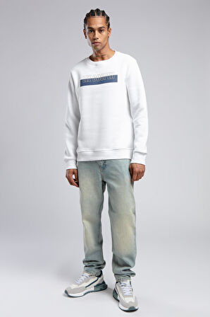 Noah Erkek O Yaka Sweatshirt Beyaz