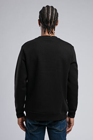 Noah Erkek O Yaka Sweatshirt Siyah