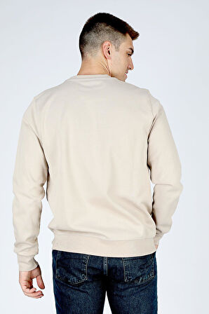 Shawn Erkek O Yaka Sweatshirt Bej