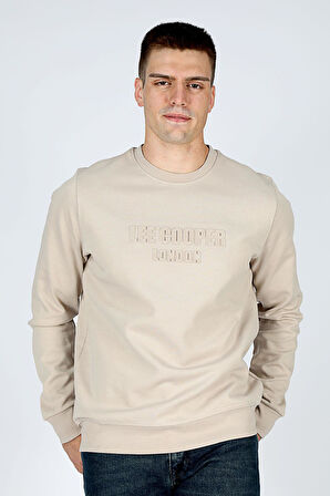 Shawn Erkek O Yaka Sweatshirt Bej