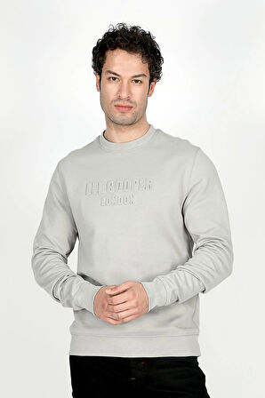 Shawn Erkek O Yaka Sweatshirt Buz Gri