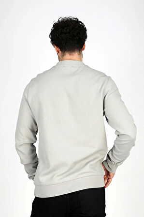 Shawn Erkek O Yaka Sweatshirt Buz Gri