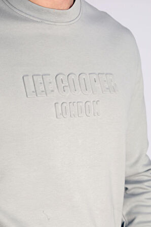 Shawn Erkek O Yaka Sweatshirt Buz Gri