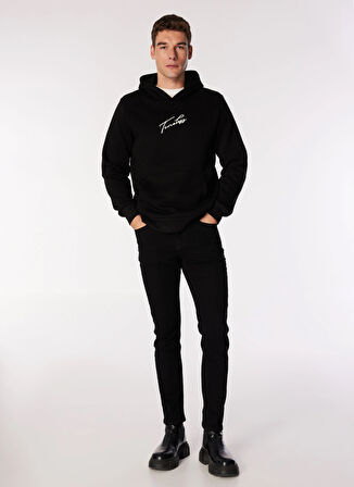 Lee Cooper Kapüşon Yaka Siyah Erkek Sweatshırt 251 LCM 241038 TIME SİYAH