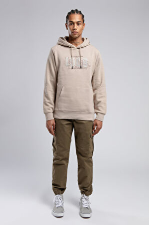 Washington Erkek Kapüşonlu Sweatshirt Bej