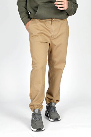 Jogger Erkek Dokuma Pantolon Camel