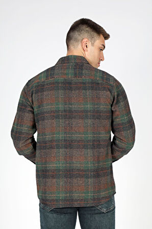 Donas Erkek Dokuma Uzun Kol Gömlek Yeşil