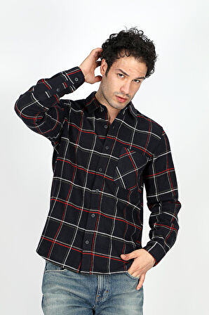 Lupin Erkek Dokuma Gömlek Lacivert