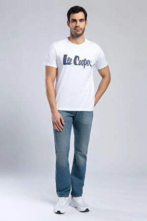 Londonlogo Erkek O Yaka T-Shirt Beyaz-L