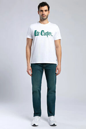 Londonlogo Erkek O Yaka T-Shirt Beyaz-Y