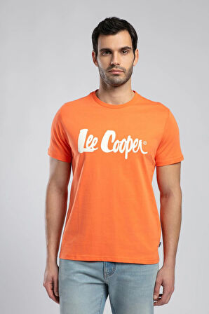 Londonlogo Erkek O Yaka T-Shirt Oranj