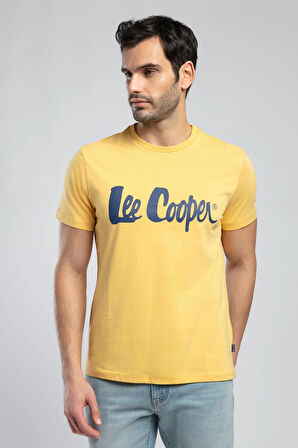 Londonlogo Erkek O Yaka T-Shirt Safran