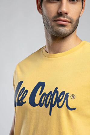 Londonlogo Erkek O Yaka T-Shirt Safran