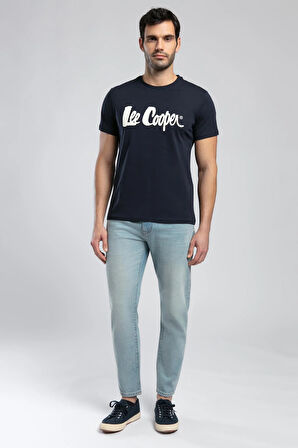 Londonlogo Erkek O Yaka T-Shirt Lacivert