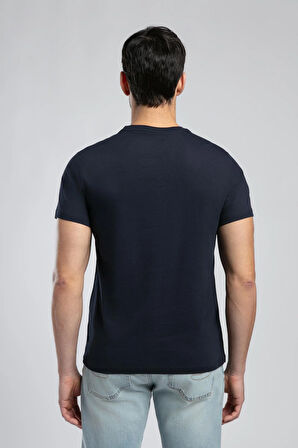 Londonlogo Erkek O Yaka T-Shirt Lacivert