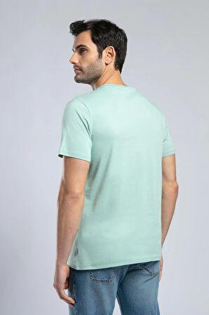Londonlogo Erkek O Yaka T-Shirt Mint