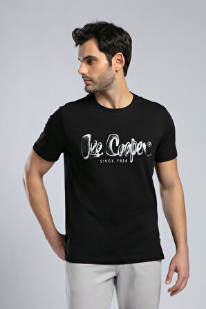 Drawinglogo Erkek O Yaka T-Shirt Siyah