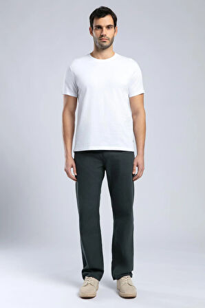 Baselo Erkek O Yaka T-Shirt Beyaz