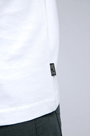 Baselo Erkek O Yaka T-Shirt Beyaz