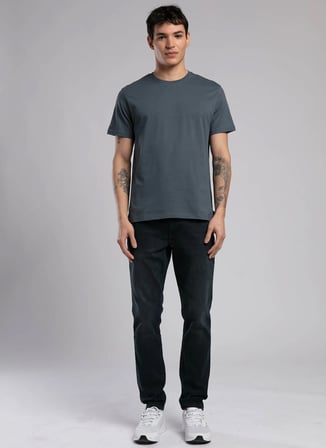 İndigo Erkek %100 Pamuk T-Shirt 252 LCM 242003 BASELO İNDİGO