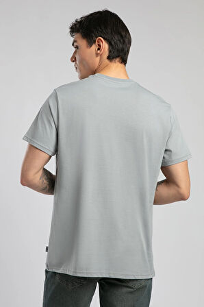 Baselo Erkek O Yaka T-Shirt Gri