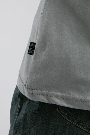 Baselo Erkek O Yaka T-Shirt Gri