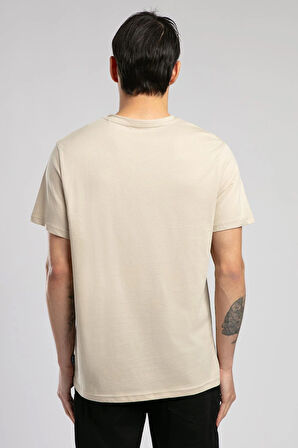 Jonat Erkek V Yaka T-Shirt Bej