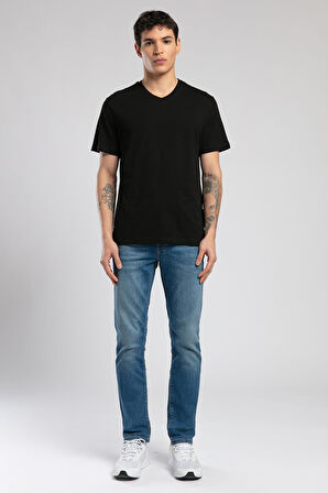 Jonat Erkek V Yaka T-Shirt Siyah